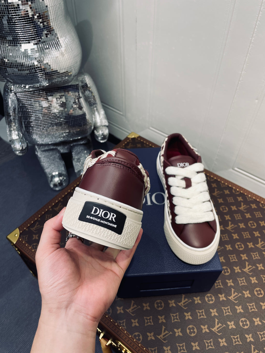 Dior Sneakers - Brown & White Leather